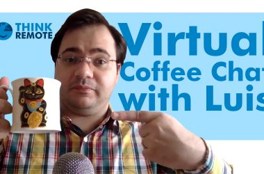 Luis discusses zoom fatigue while having coffee
